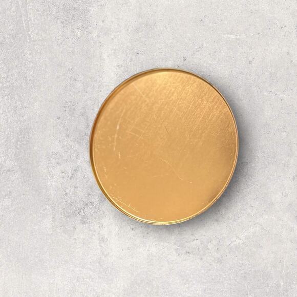 Round Regency Style Candy Tin, Vintage Victorian Black & Gold Tin - Picture 7 of 7